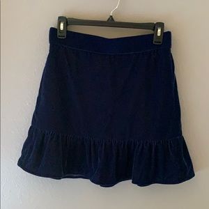 J.Crew velvet ruffle skirt